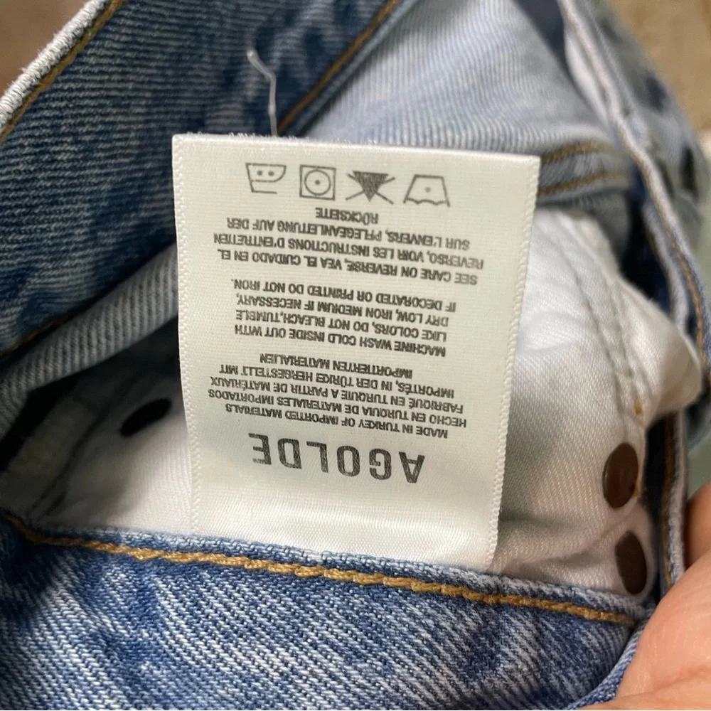 Agolde 90’s Jeans Straight Leg Blue Size 27 - Picture 10 of 11